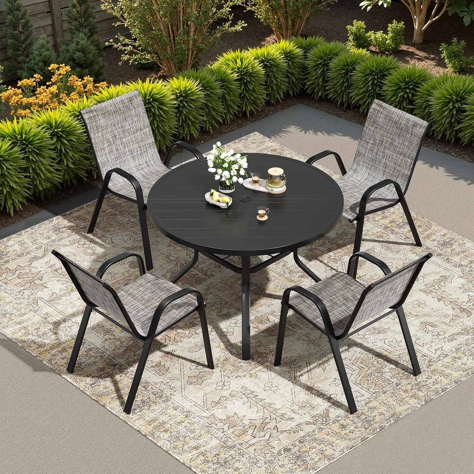Outdoor Furniture On Sale - Farini 5-Piece Outdoor Dining Set for