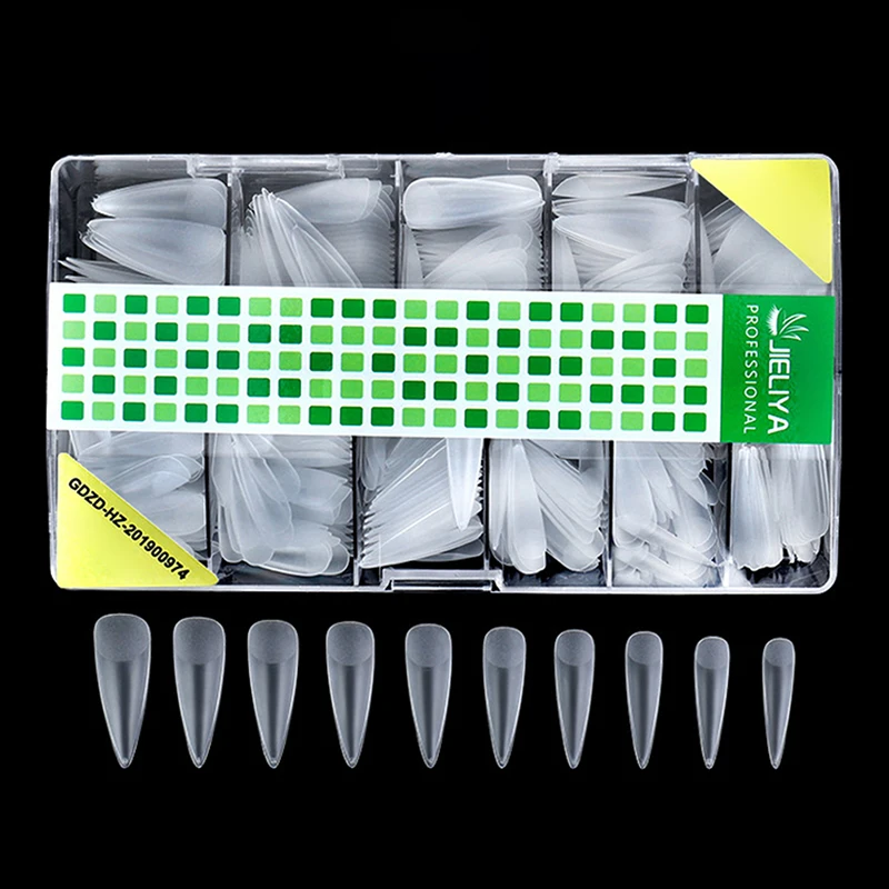 【WHB43】500Pcs/Box Nail Extension Tips False Full Tips Nails DIY Nail Art Fake Nail Tips Nail Polish Manicure Tool