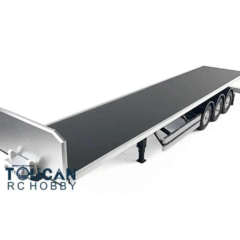 بيع الولايات المتحدة لهيكل توكان RC شبه مقطورة مسطحة لشاحنة جرار طامية موديل 1/14 ذاتية الصنع #5