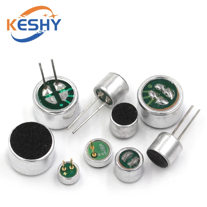 

10pcs 6x5/9x7/4.5x2.2/6x2.2mm 2 Pin Mic Capsule Electret Condenser Microphone Dip Smd 52db 56db With Mp3 Accessories