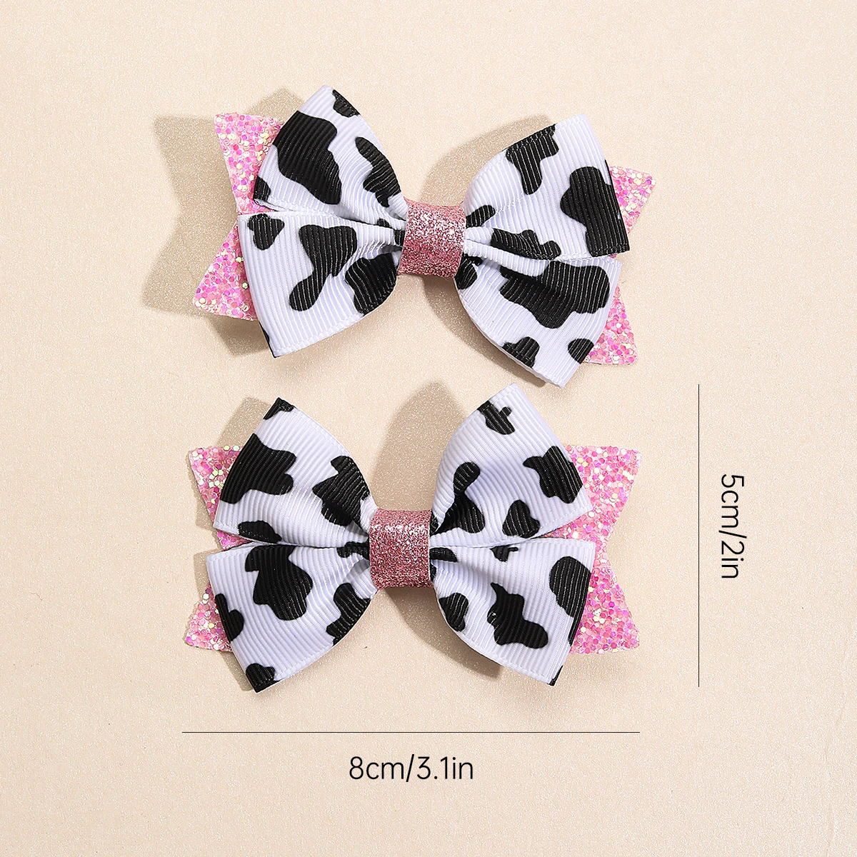 4 Styles 6pc Set Cow Print Pattern Girls Hair Clips Girl Hair Accessoires Kids Hair Clip Headwear Ideal Gift for Girls