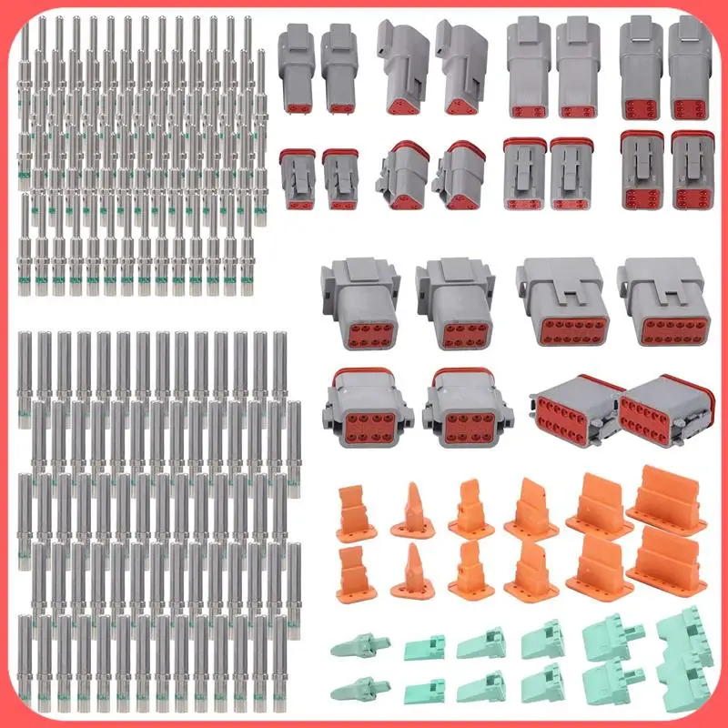 

A76I-188PCS Deutsch DT Gray Connector Kit With 16 Solid Contacts In 2,3,4,6,8 And 12 Pin Configurations,Automotive Connectors