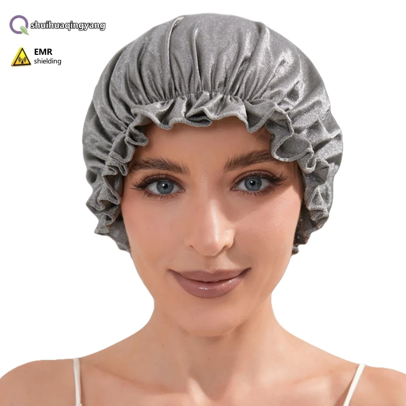 

Anti-radiation 100% silver fiber sleep caps Base station, Computer electromagnetic radiation comprehensive protective fluffy cap