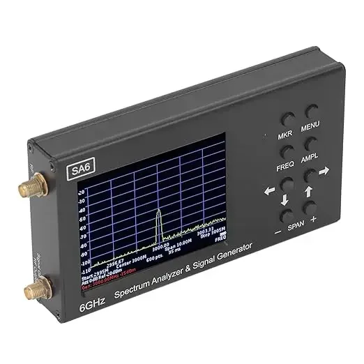 Analizador de espectro portátil SA6 6G WiFi 600M a probador inalámbrico multifuncional 10G