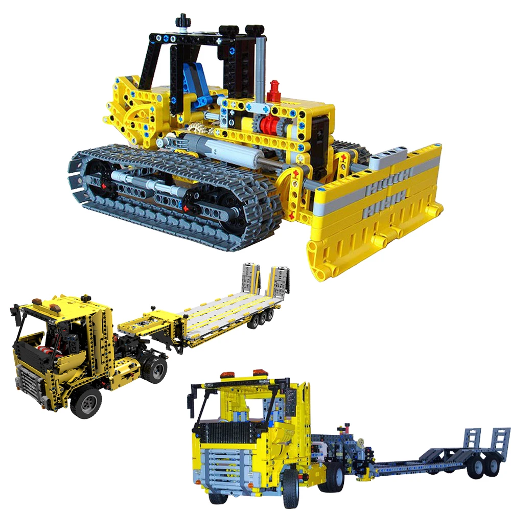 

MOC Construction Engineering Mobile Crane/Truck/Trailer/Bulldozer Bricks Set high-tech Building Blocks Creative Toys kid Gifts