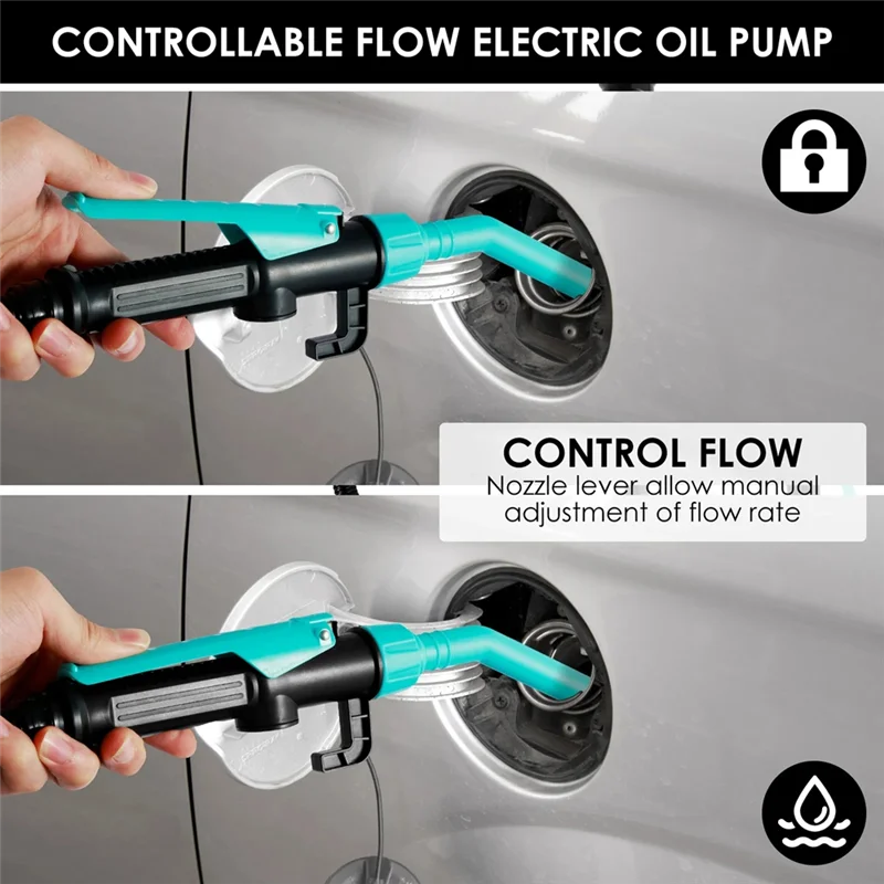 

HOT-Liquid Transfer Pump Transfer Pump With Flow Control Nozzle 2.4 Gallons Portable Efficient Fuel Transfer Pump,Liquid Transfe