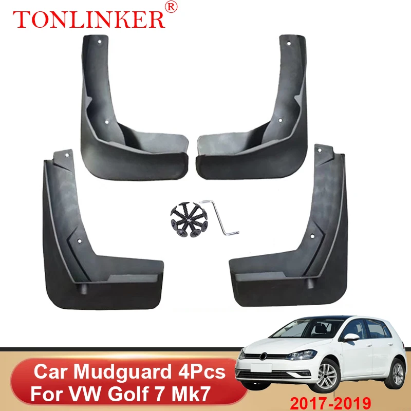 

TONLINKER Car Mudguard For Volkswagen VW Golf 7 Mk7 2013 2014 2015-2019 Mudguards Splash Guards Fender Mudflaps 4Pcs Accessories