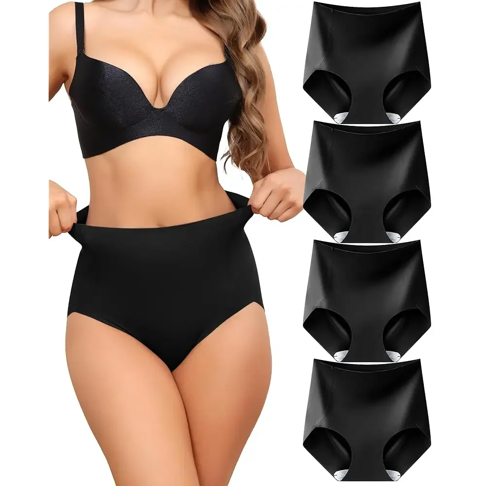 

Женское корректирующее белье LEVAO, бесшовные трусики с высокой талией, невидимые под одеждой, послеродовые трусы, 4 шт., размеры S-3XL