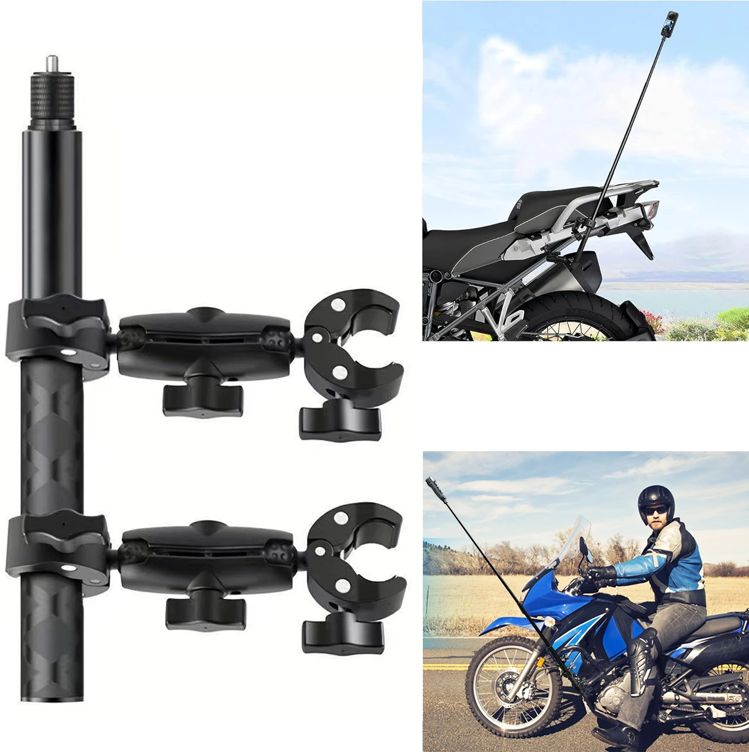 Soporte para Manillar de Motocicleta para Insta360, Abrazadera para Manillar, Soporte para Go Pro 13 12 11 Insta360 X3 X4 X5, Accesorios