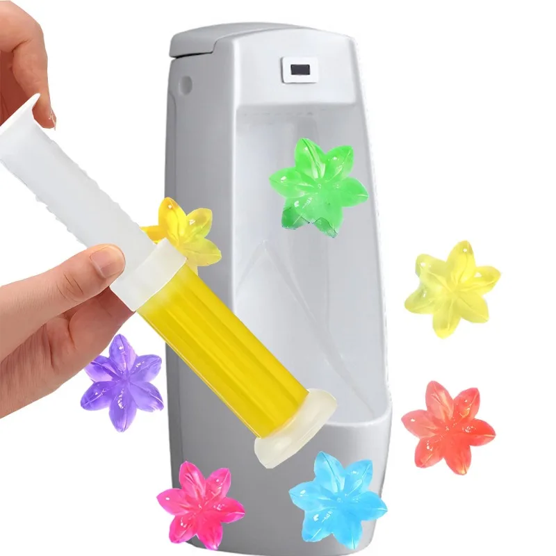 1Pcs Flower Toilet Cleaner Gel Syringe Aromatic Drain Toilet Cleaning Products Air Freshener Remove Odors Home Bathroom Tools