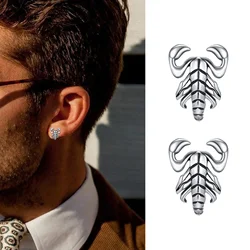Gothic Scorpion Stud Earrings for Men Boys,Rock Punk Insect Metal Earring,Jewelry Gifts for Him Party Street Halloween Jewelry