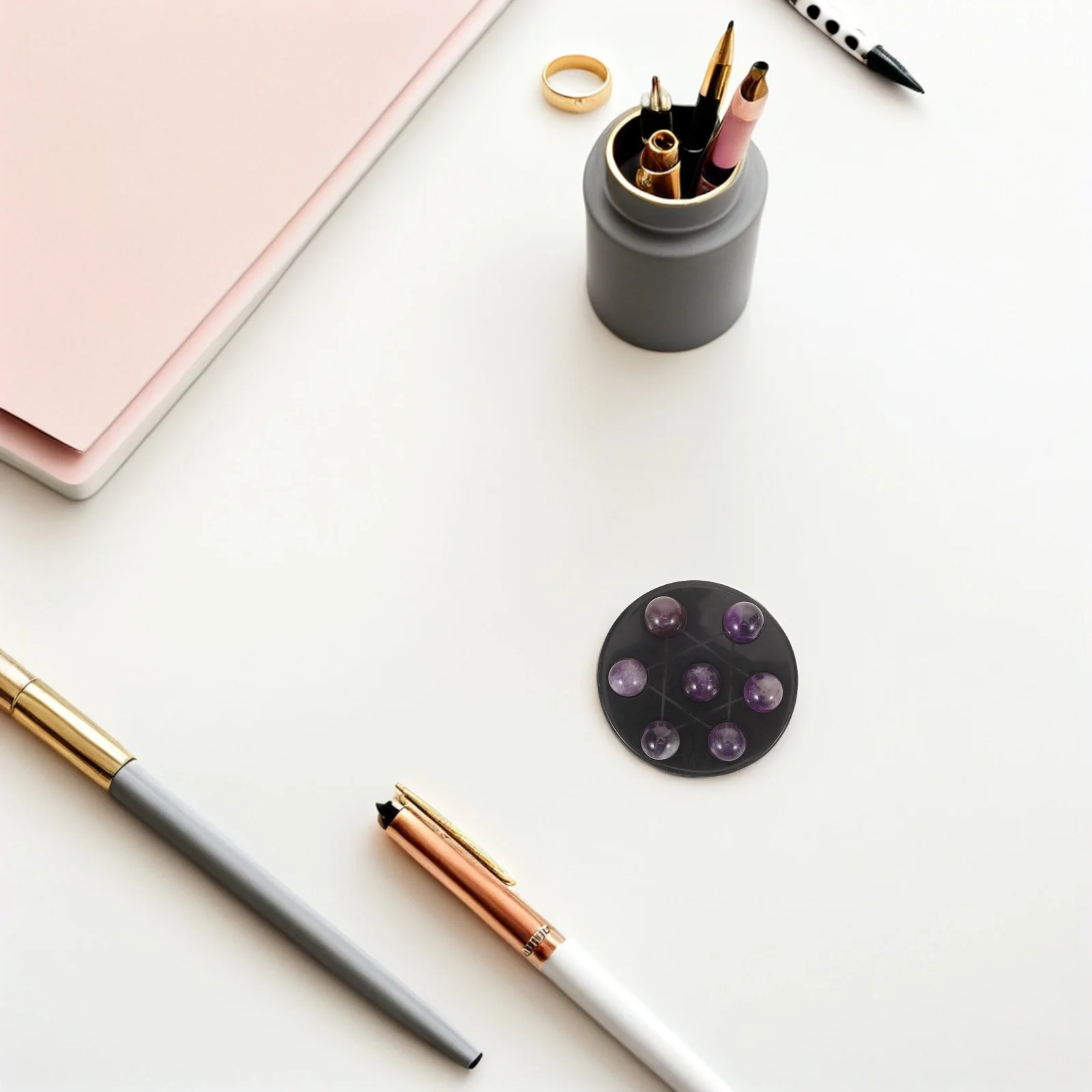 

1 Star Array Feng Shui Decorative Ball Mini Crystal Display for Home Office Desktop Stone Charms Positive Energy