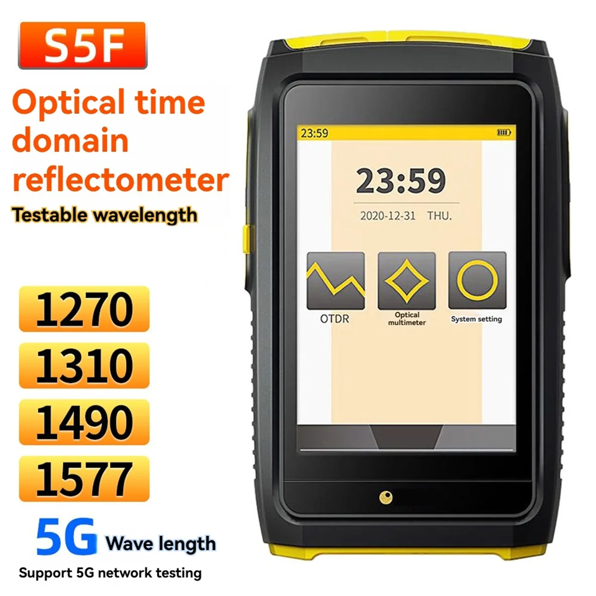 Retail! Mini OTDR Optic Otdr Optical Reflector Active Fiber Live Tester 1550nm 20dB 80km SC Fiber Reflectometer Touch Screen