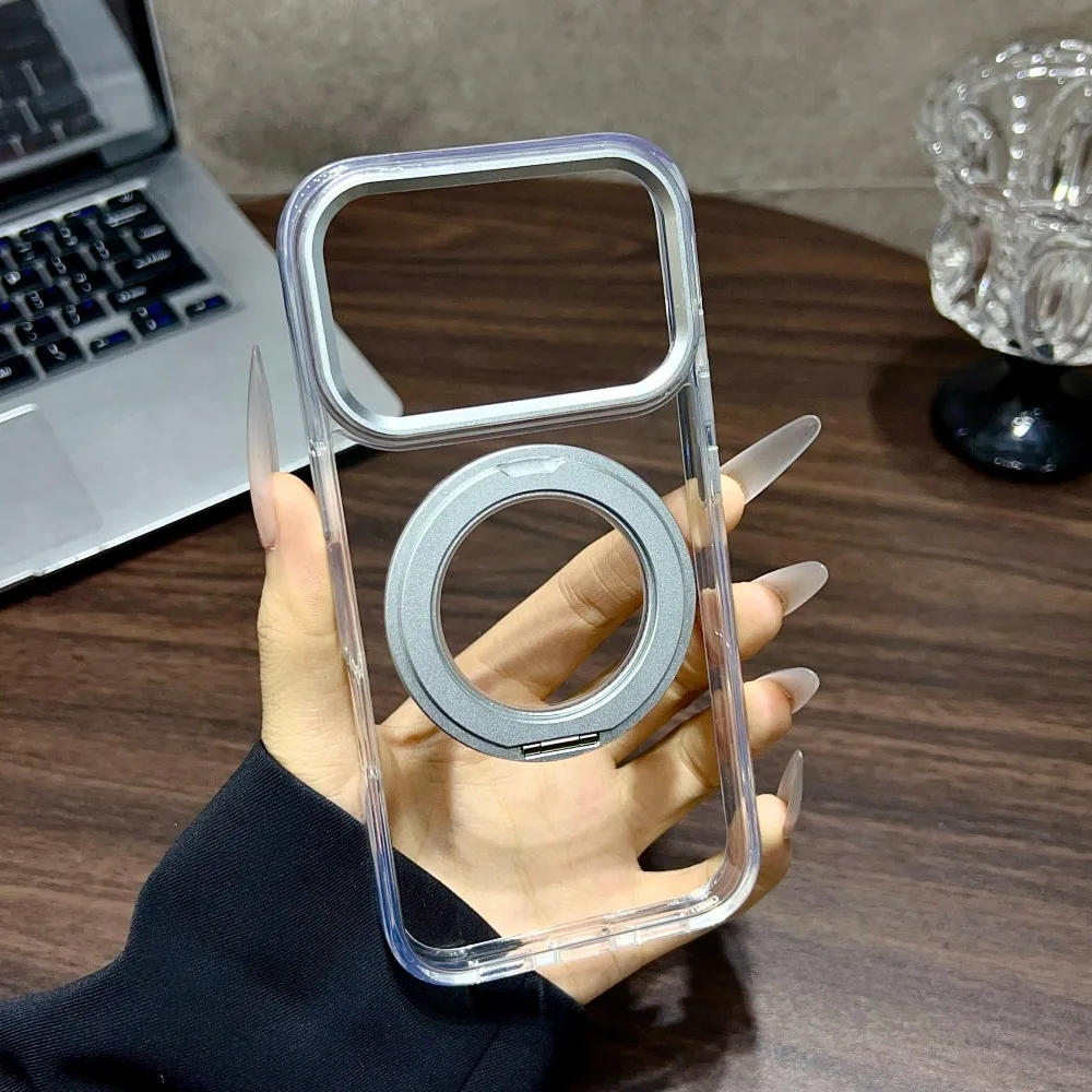 

New Rotating Stand Case for iPhone 11-17 Pro Max16 Plus | Satisfying Clicky Sound, Magnetic Ring, Military-Grade Drop Protection
