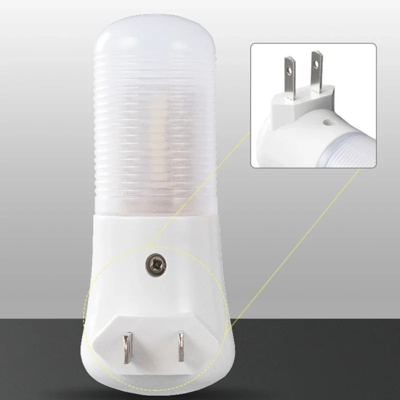 Ue/eua plug luzes da noite led night light botão interruptor quarto lâmpada de cabeceira do quarto do bebê corredor decoração casa lâmpada tomada parede