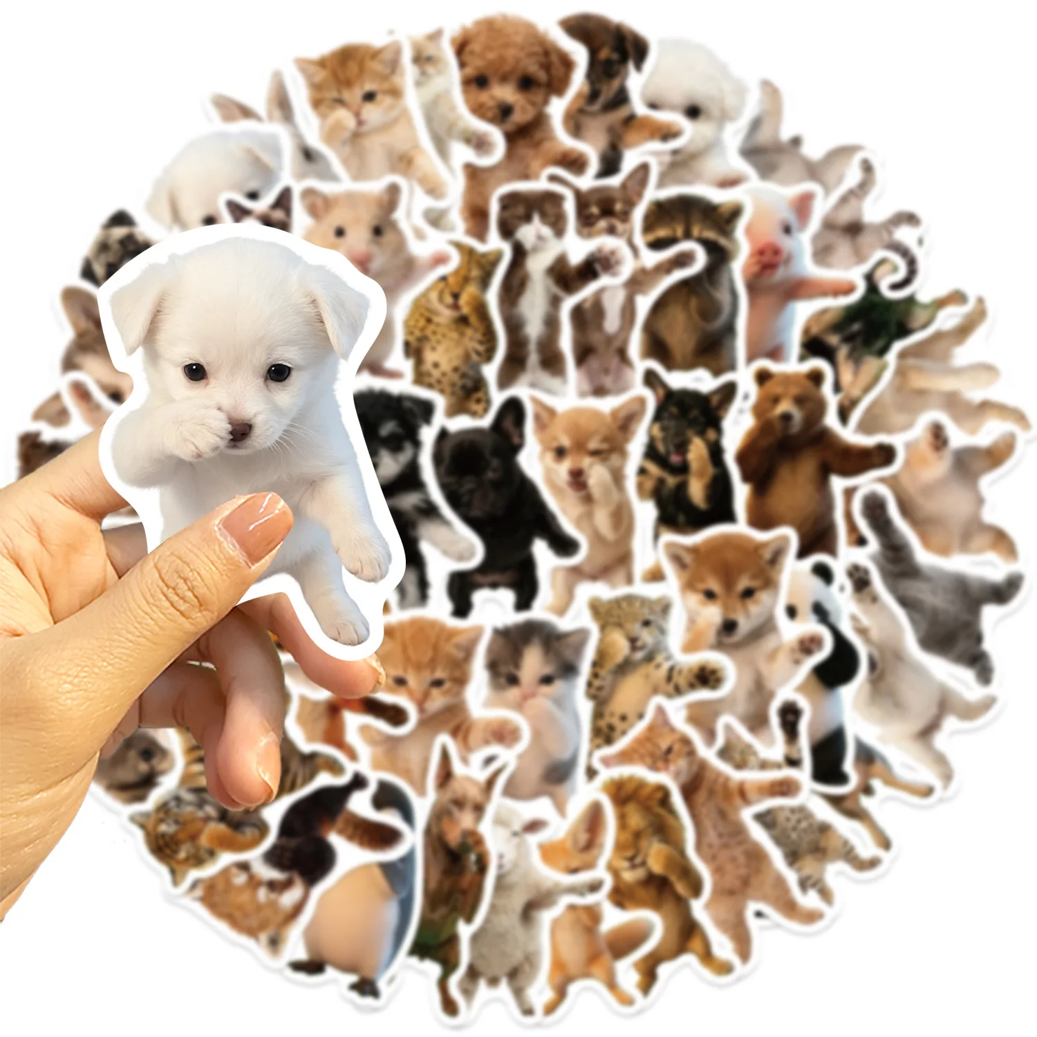 50 PCS Cartoon Abstract Fun Animal Scuba Dance Graffiti Stickers Guitar Notebook Luggage DIY Non Repeated Waterproof Decals