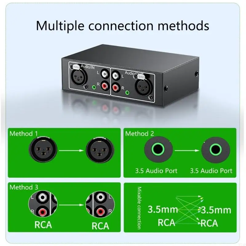 

E74d Hifi Stereo Audios Splitter Box 4 в 1 Out Biderectional Suless RCAS LR Переключатели