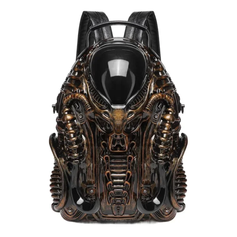 Water-Resistant Rucksack Cool Predalien Handbag Man Casual Daypacks 3D Xenomorph Shaped Rucksack Novelty Travel Rucksack