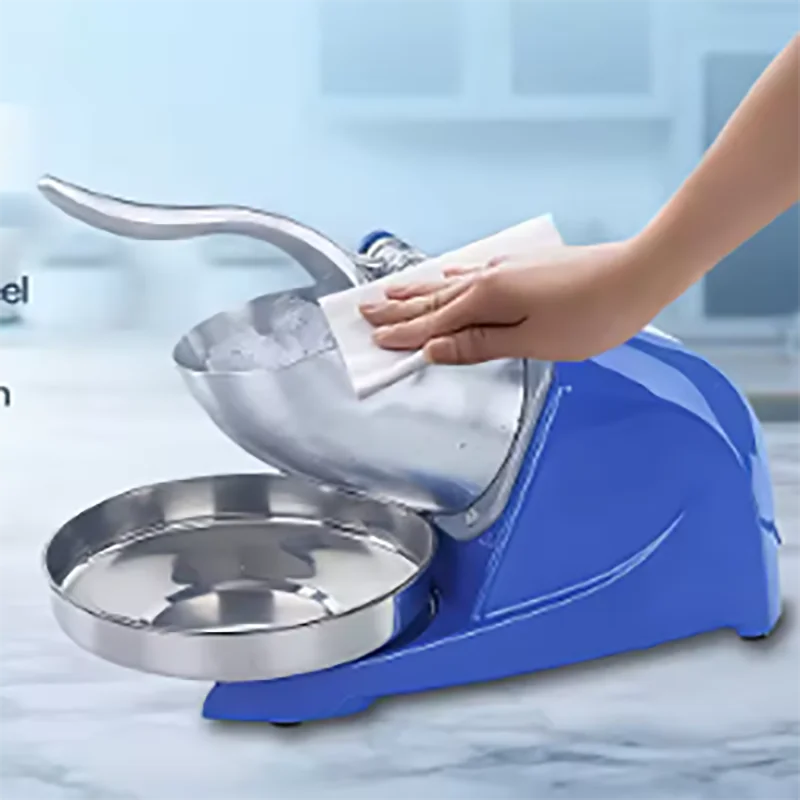Stainless Steel Electric Ice Shaver Machine, Ice Crusher for Home and Commercial Use