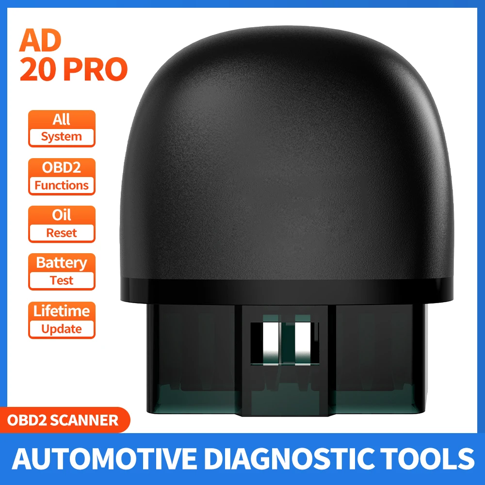 BT 5.0 OBD2 Scanner Mini Engine Code Reader Read Clear Fault Codes Check Engine Light Live Data Auto VIN for XTOOL AD20