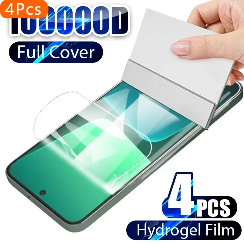 

4Pcs Full Coverage Hydrogel Film For Xiaomi Redmi Note 10 11 12 13 Pro 10S 11S 12S Screen Protector For POCO X3 Pro X3 NFC