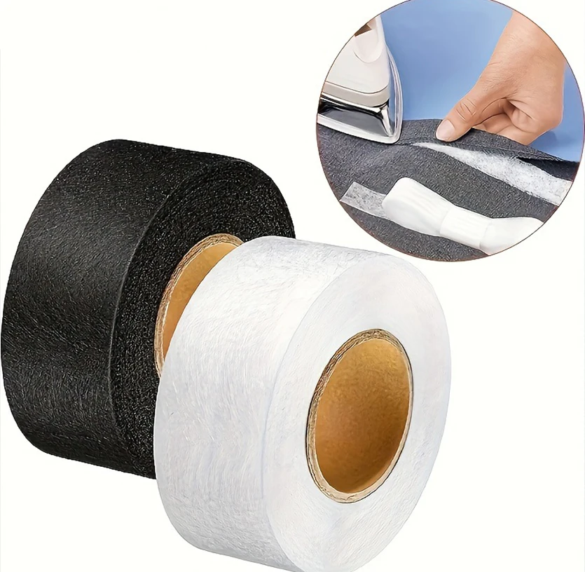 Doppelseitiger, selbstklebender Vliesstoff für Kleidung, zum Aufbügeln am Saum, DIY-Kleidungslänge, zum Verkürzen von Nähzubehör