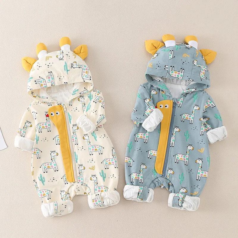 

Infant Baby clothes spring boy baby rompers full moon girl outing suit cartoon baby jumpsuit spring and autumn wrapping fart.