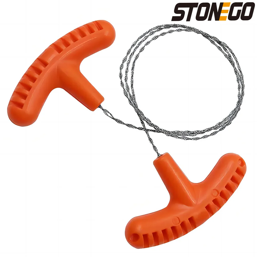 STONEGO Manual Steel Rope Chain Saw - Portable Survival Gear for Emergency, Camping, and Travel