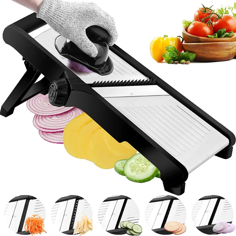 Stainless Steel Multi Function Vegetable Chopper Manual Slicers Grater Food Processors Kitchen Gadget Potato Onion Shred Guard