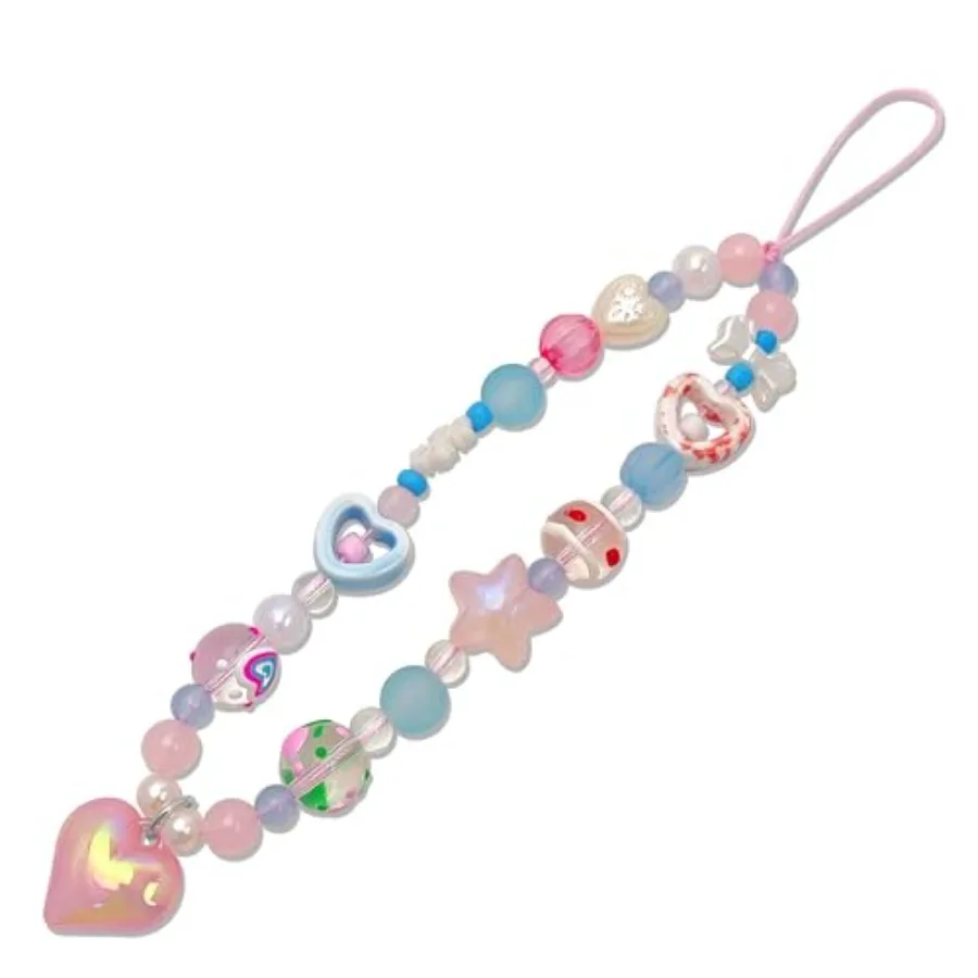 

cioatu Phone Charms Cute Cherry Cell Phone Lanyard Strap Wrist Strap for Bag Airpods Camera Pendants Decor