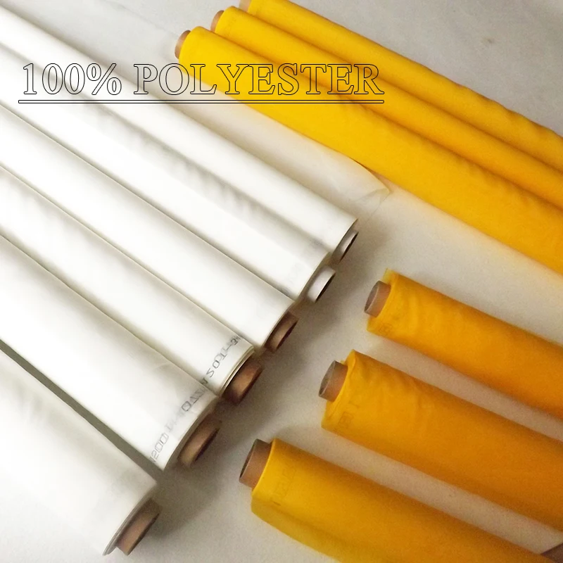 Imagem -03 - Tela de Poliéster Impressão de Malha com Branco Amarelo Clolor para Têxteis Pcb Vidro Impressão de Couro 77t 55um