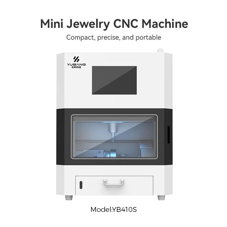 High-Precision 4-Axis Metal Jewelry CNC Engraving Machine YUBANG YB-410S 130KG 99.8% Gold Silver Recovery Ring Equipment