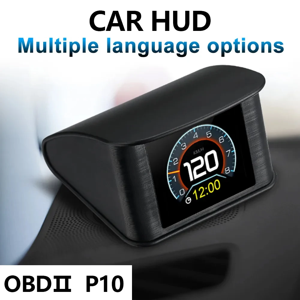

Автомобильный проекционный дисплей OBD2, умный цифровой измеритель OBDII, бортовой компьютер, многоязычный, с оповещением о превышении скорости, цифровой спидометр