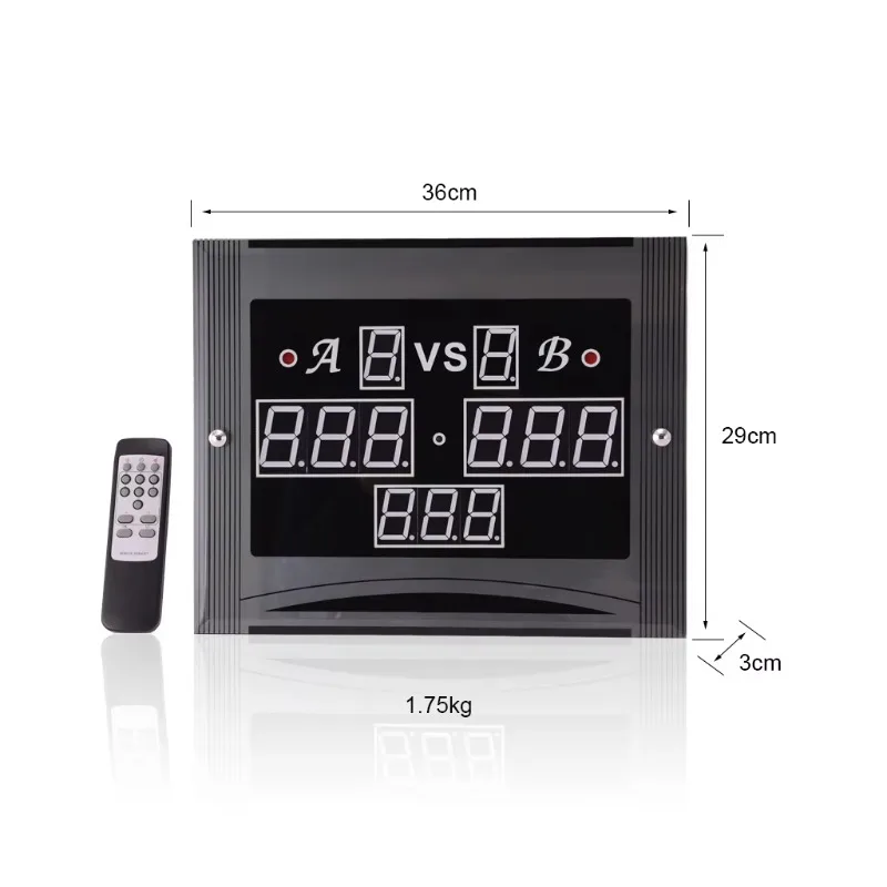 Electronic billiard scoreboard with remote control