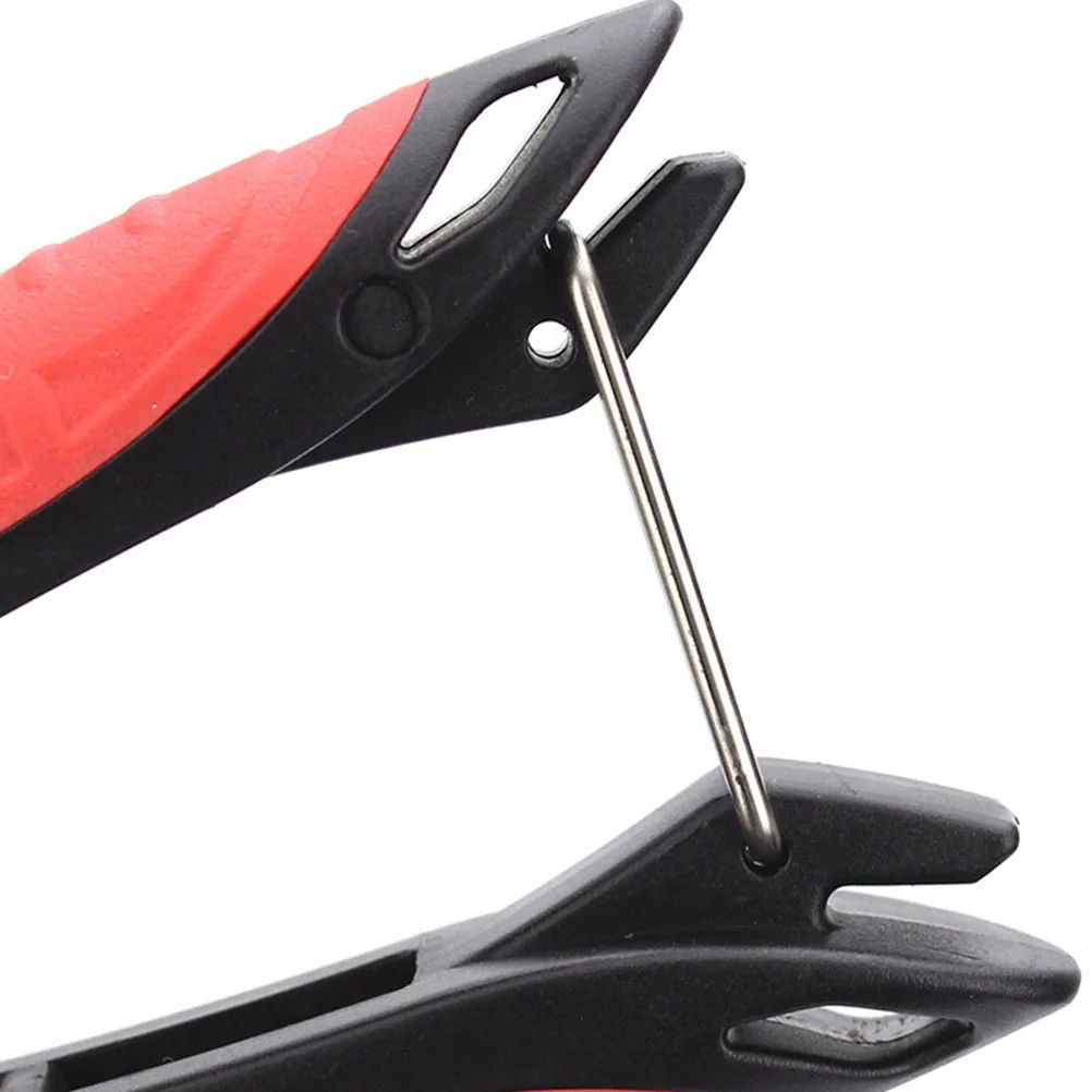 

ABS Rubber Non Slip Lip Gripper Fish Plier Red Fishing Tackle Durable Portable Clamp Fish Controller Tool