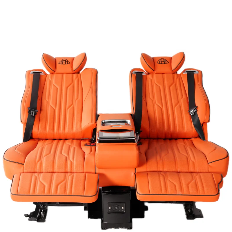 UTV&ATVLuxury Electric Leather Modified Car Seat Sofa Bed With Touch Screen Control & Hid Cup Holder for Vito Vclass Metris Spri
