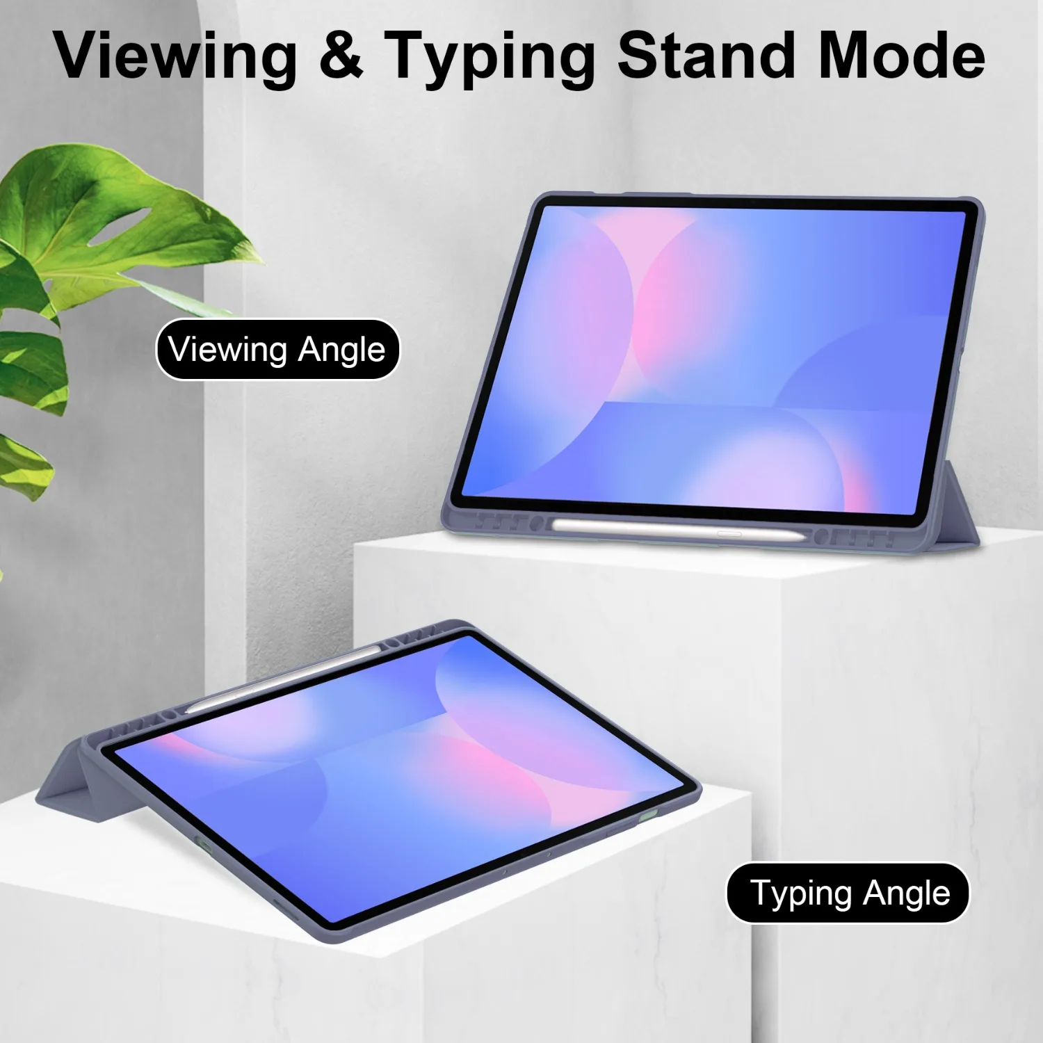 Slim Cover for Samsung Galaxy Tab S10 FE+ / S10 FE Plus Case 13.1 Inch S Pen Holder Tri-Fold Stand Tablet Cover Auto Wake/Sleep 4
