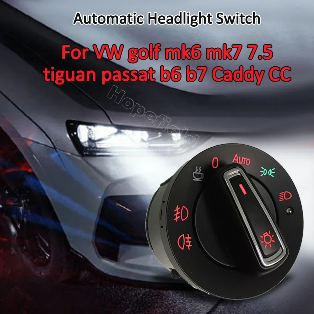 LED AUTO headlight switch button sensor control module coming leaving home for Octavia 2007 2014 Yeti 2018 Rapid Scala interior