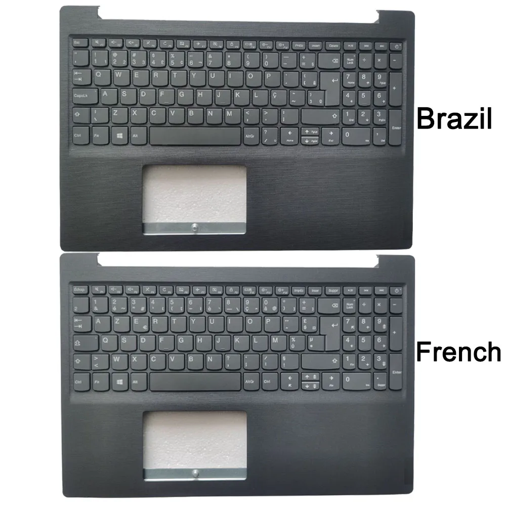 

New FR French/BR Brazil Keyboard For Lenovo IdeaPad V15 V15-IIL V15-IGL V15-ADA V15-IKB V15-IWL With Palmrest Upper Cover Case