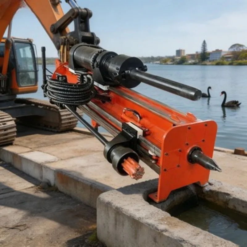 25T Rock Drill Splitter Integrated Machine Hydraulic Drilling and Cracking Attachment for Excavator Foundation Demolition