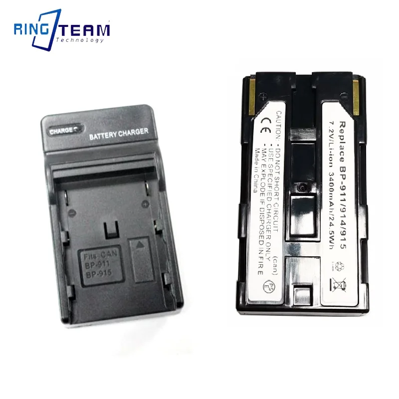 Với EU Cắm BP-911 BP-914 BP-915 AC Charger + BP911 BP914 BP915 Máy Ảnh Pin Cho Canon XL1S ZR90 XL1 XL2 XLH1S DM-MV1 MV10 MV20