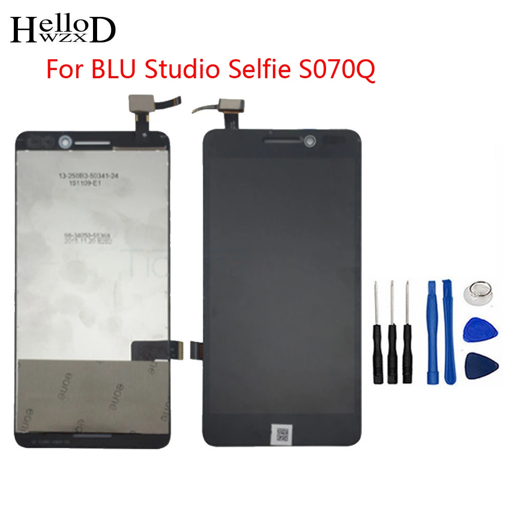 Tested LCD Display For BLU Studio Selfie S070Q LCD Display Touch Screen Digitizer Assembly Replacement + Tools