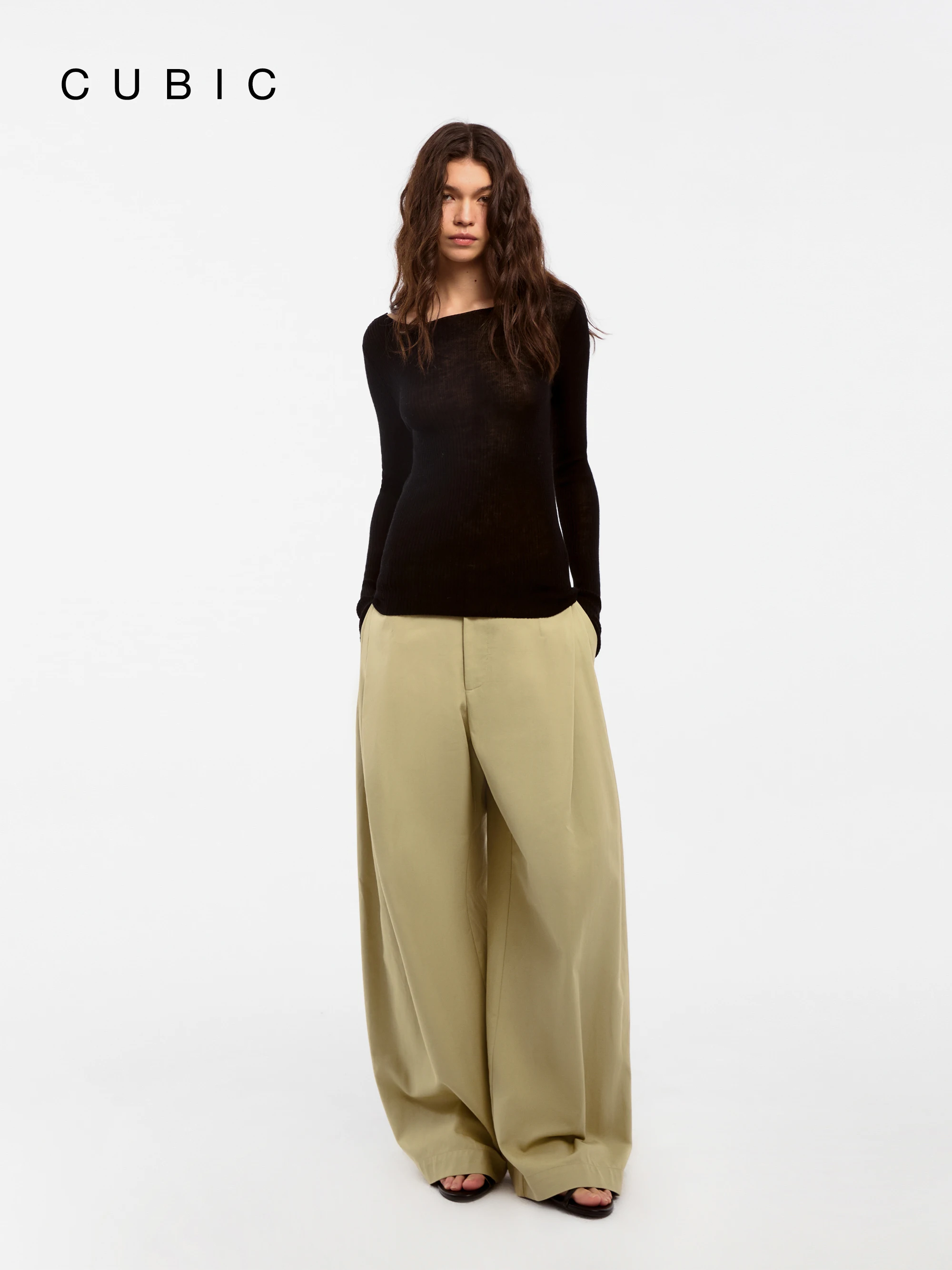 CUBIC Modern Retro Loose Fit Casual Pants Basic Wide Leg Long Trousers Spring Summer Fashion Street Style Harajuku Style