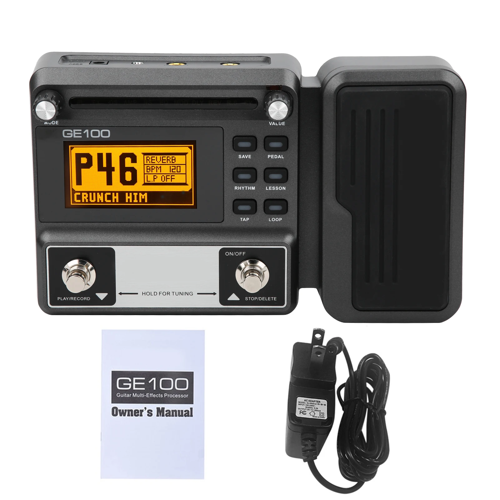 

Hooqu Guitar Multi Effects Pedal With 180 S Loop Recording Touch High Light LCD Display
