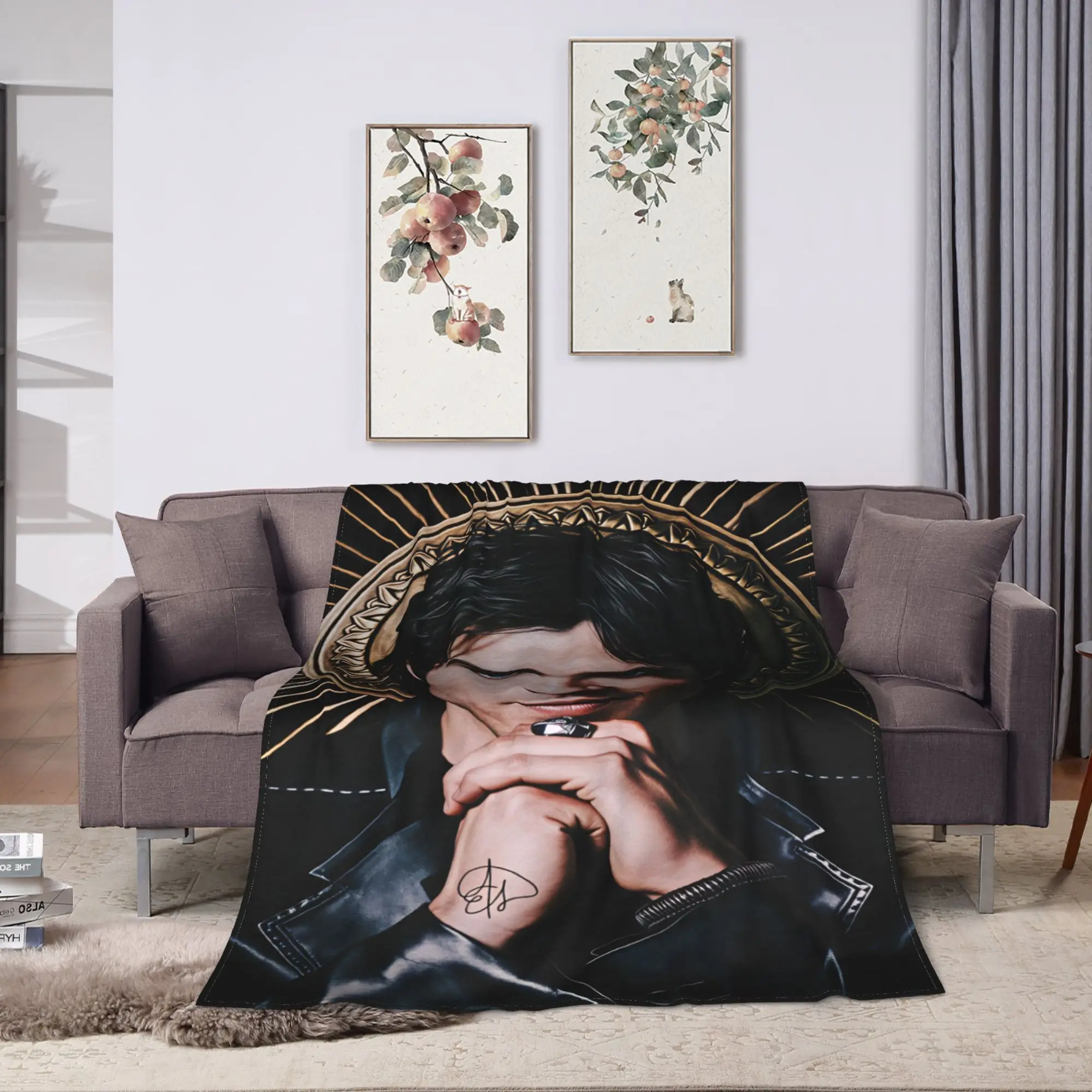Ian Somerhalder Blanket Quality Warm  Throw Blanket Spring Decorative Couch Chair Sofa Bed Pattern Bedspread