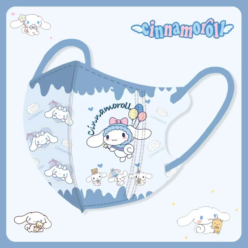 Sanrio Kitty Cat children's disposable mask 3D stereoscopic thin section breathable Kuromi Yuji dog girls