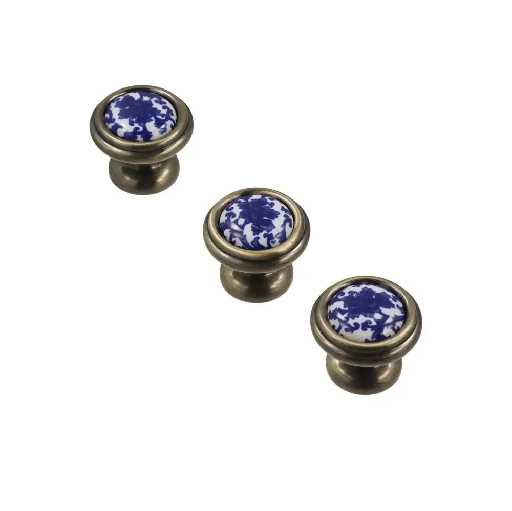 

Porcelain Flowers Furniture Blue And White Antique Creative Pull Handles Dresser Cabinet Handles Door Handle Drawer Knobs