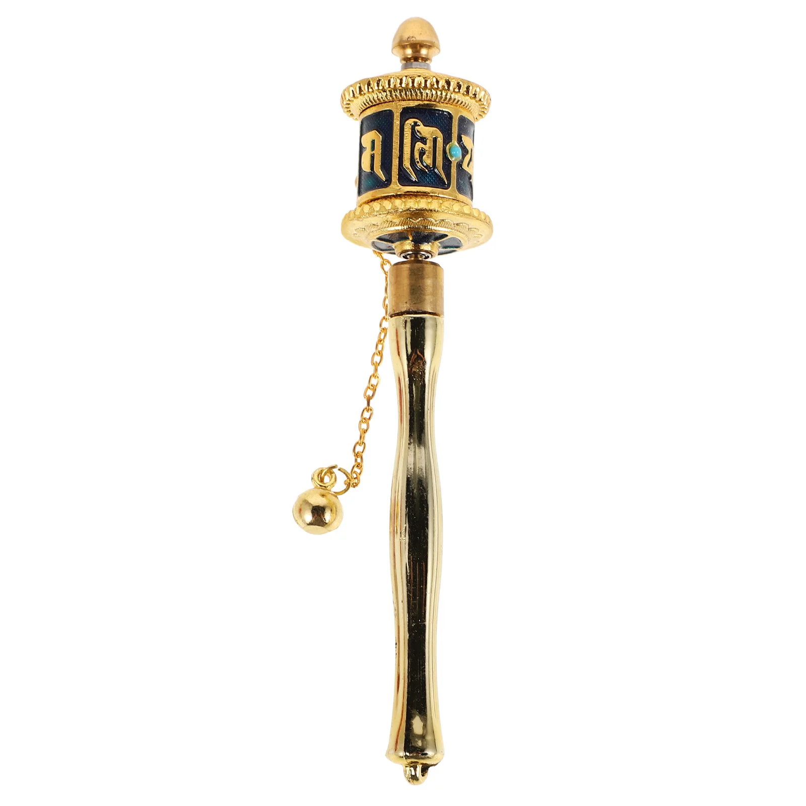 

Six-Word Handheld Prayer Wheel Tibetan Buddhist Mini Handheld Pocket Size Travel Prayer Wheel Hand Cranked Smooth Rotation