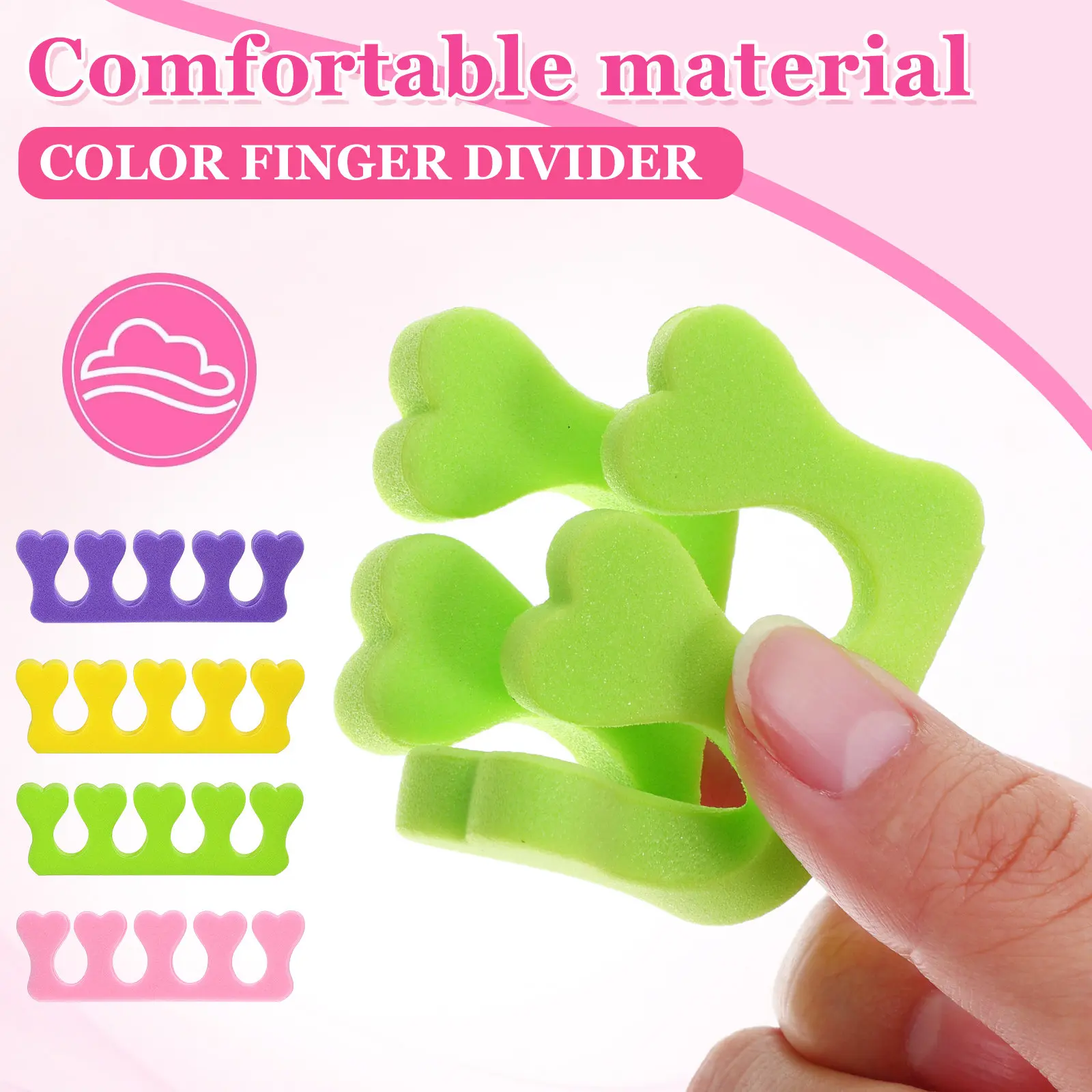 100 Pairs Toe Nail Polish Separator Dividers for Corrector Small Separators Women Pedicure Mens