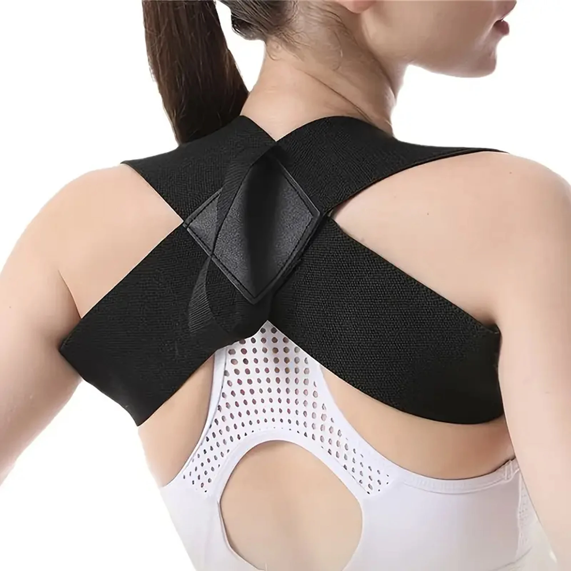 Open Shoulder Straps, Beautiful Back Correction Straps, Adult Men's and Women's Back Corrector, Fitness Shoulder Straps, Bench Press, Shoulder Push Training Straps to Improve Back Open Shoulders, Open Back, Hunchback Posture Correction Straps, Sweat-Wicking and Not Stuffy, Auxiliary Correction of Hunchback